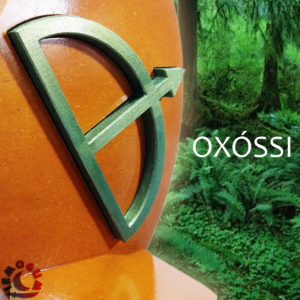 Mini Altar / Oratório Oxóssi - Imbuia