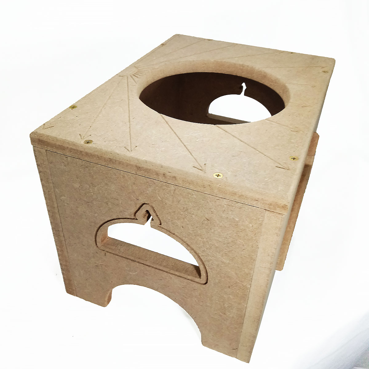 Banco Suporte para Atabaque Oxóssi – Cru - Imagem 3