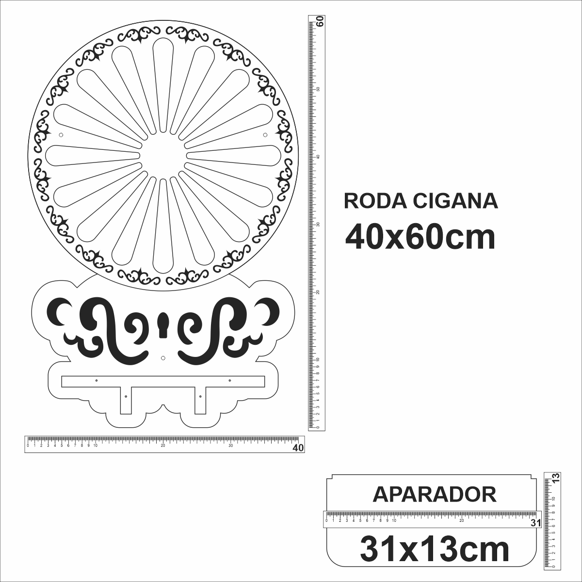 Altar Roda Cigana (grande) - Pátina - Imagem 8