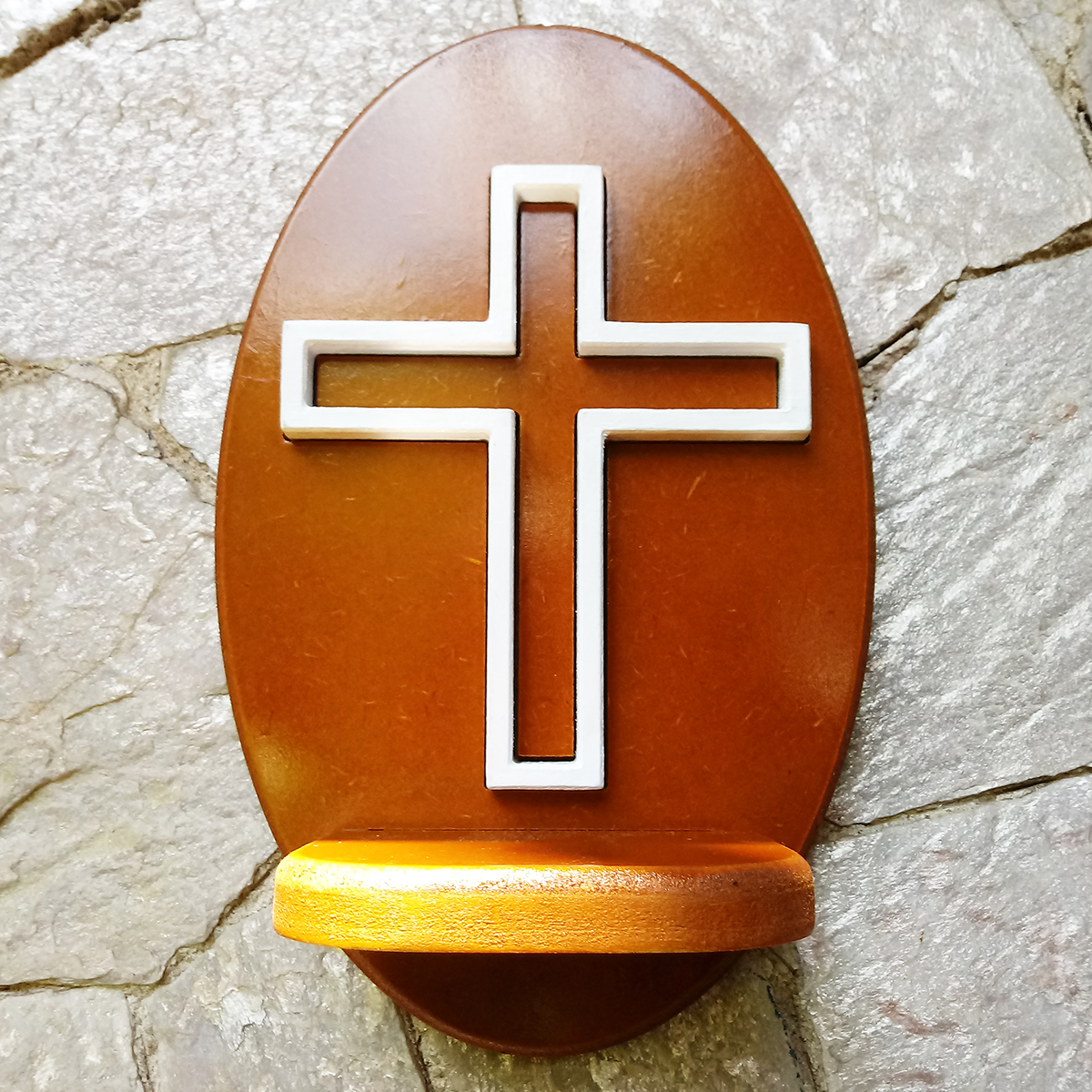 Mini Altar / Oratório Preto Velho - Imbuia - Imagem 4