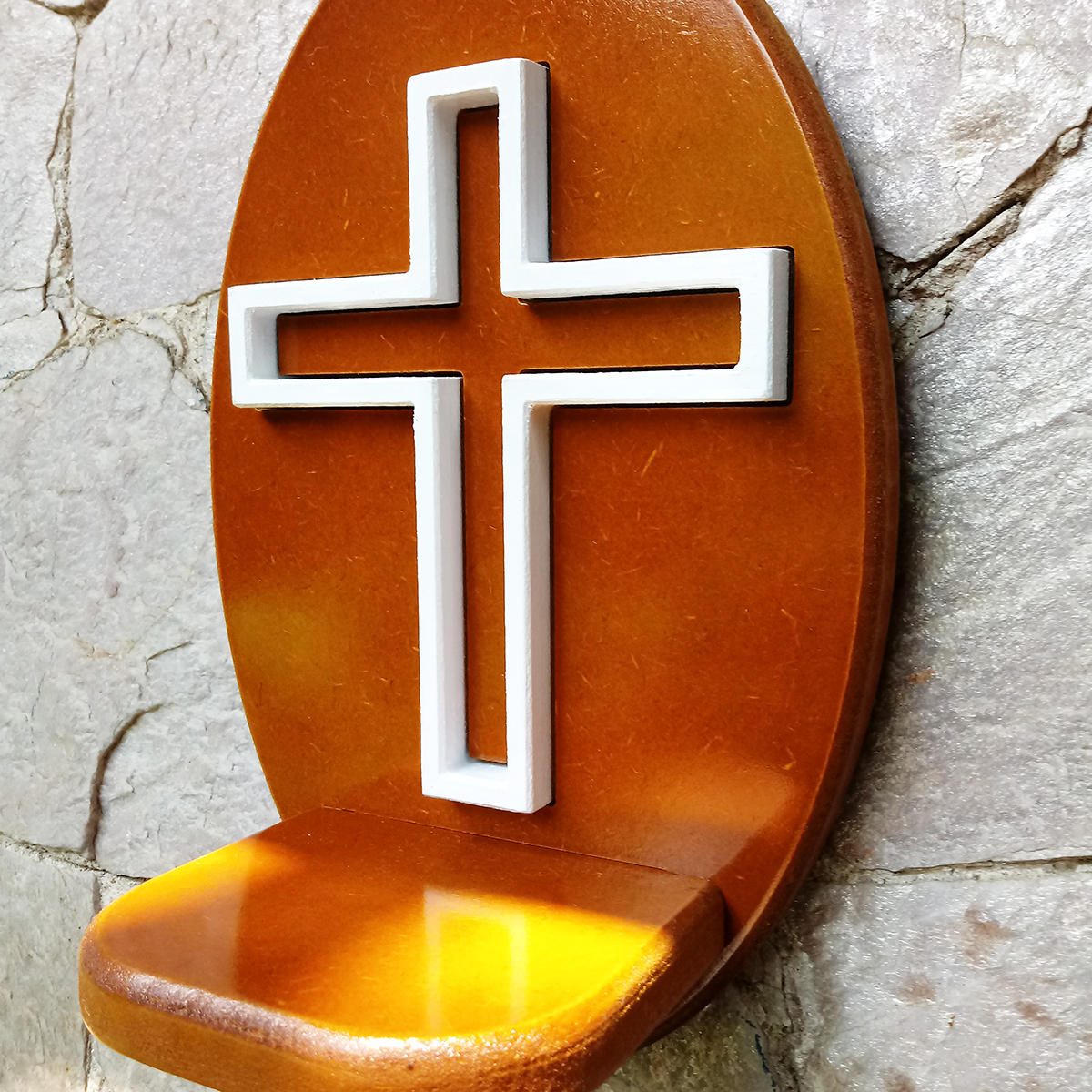 Mini Altar / Oratório Preto Velho - Imbuia - Imagem 10