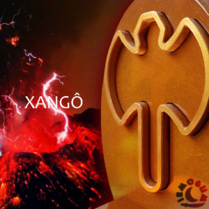 Mini Altar / Oratório Xangô - Imbuia