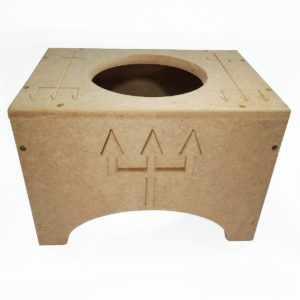 Banco Suporte para Atabaque Exu – Cru