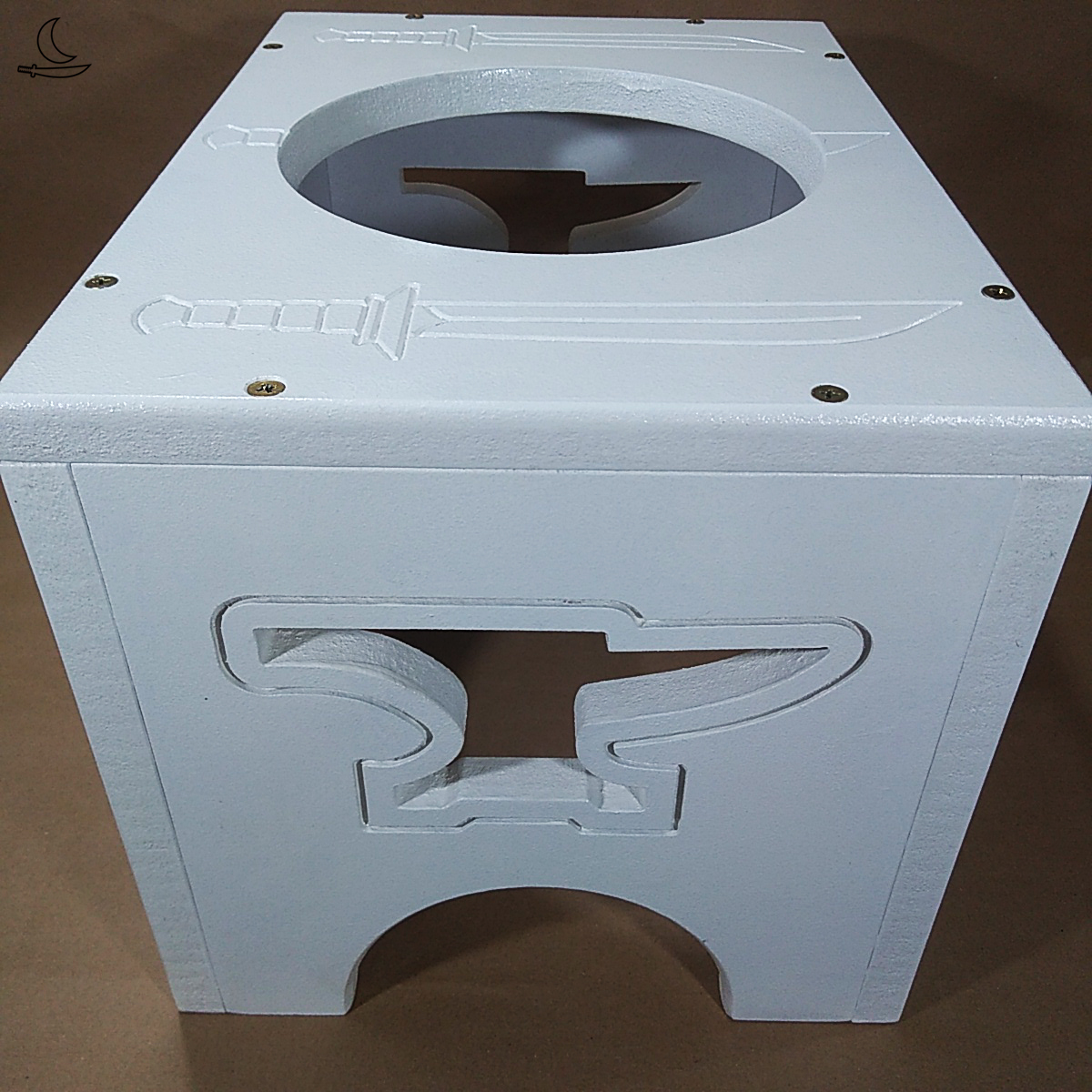 Banco Suporte para Atabaque Ogum - Branco - Imagem 9