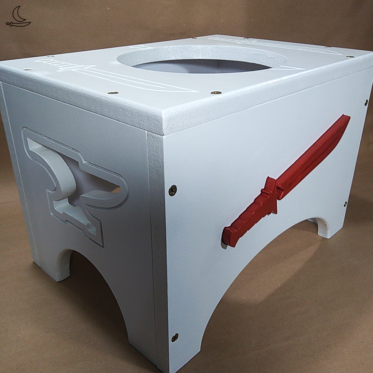 Banco Suporte para Atabaque Ogum - Branco - Imagem 10