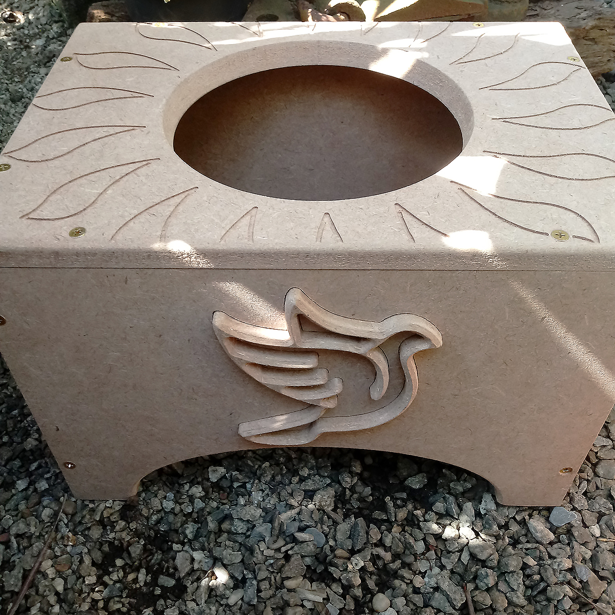 Banco Suporte para Atabaque Oxalá – Cru