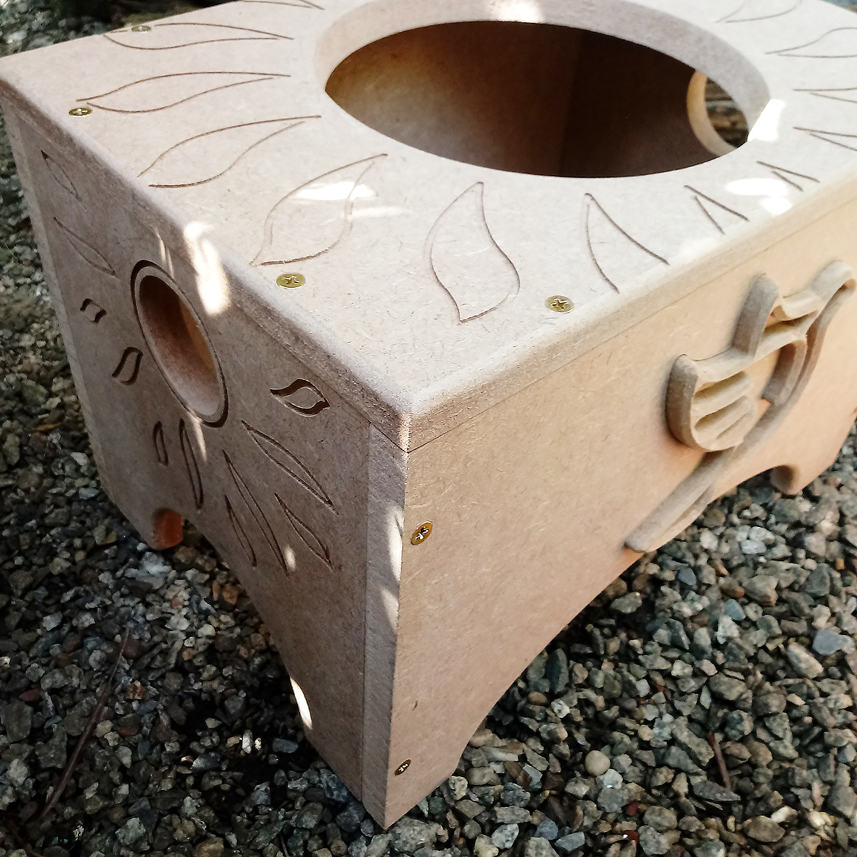 Banco Suporte para Atabaque Oxalá – Cru - Imagem 3