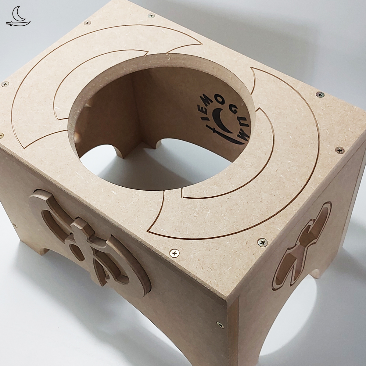 Banco Suporte para Atabaque Xangô – Cru - Imagem 6