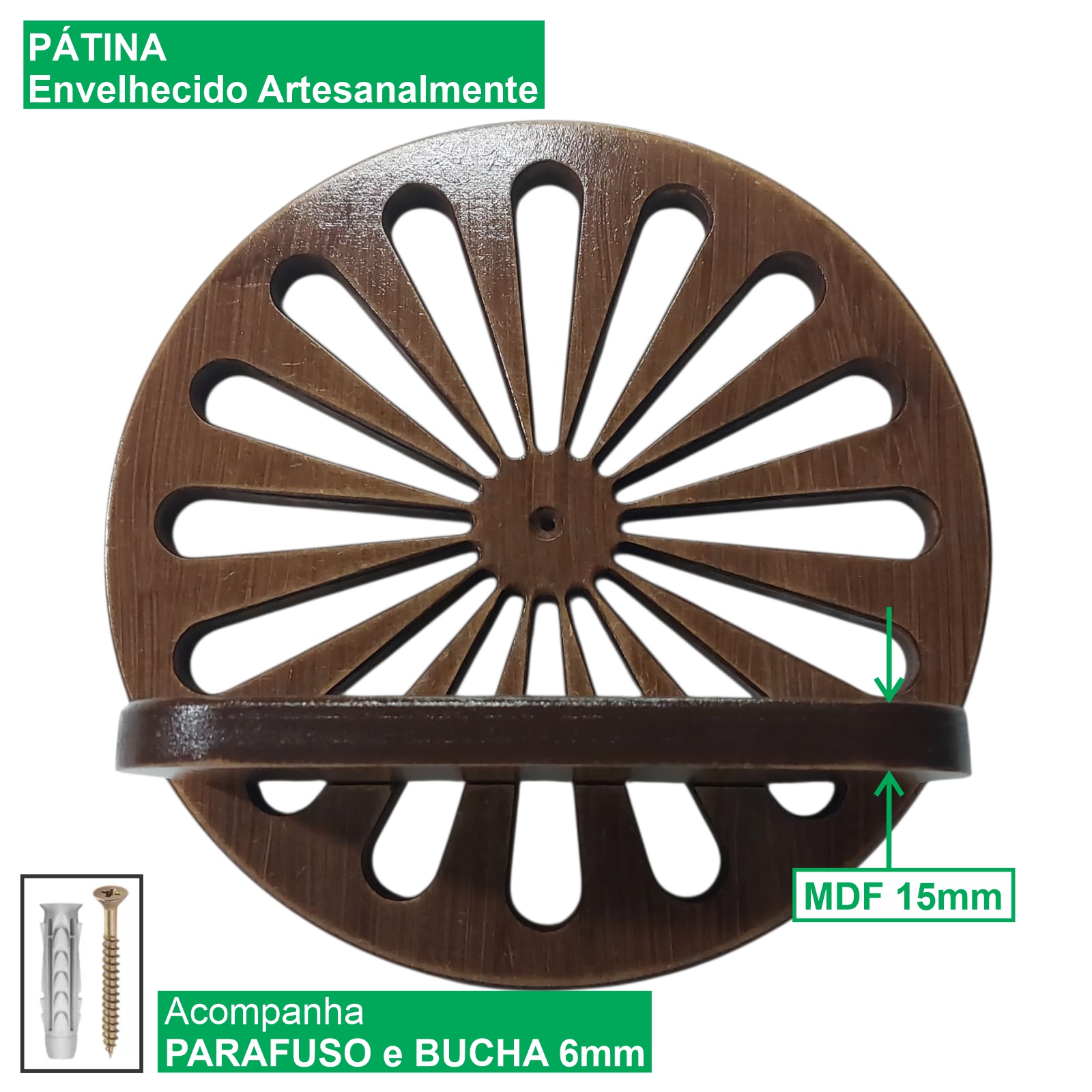 Altar Roda Cigana de Parede – Compacto - Pátina Artesanal - Imagem 3