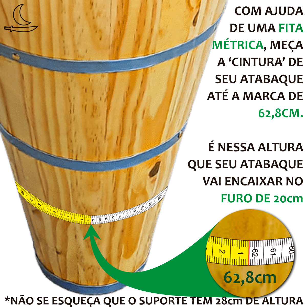 Banco Suporte para Atabaque Ogum - Trilho - Imagem 15