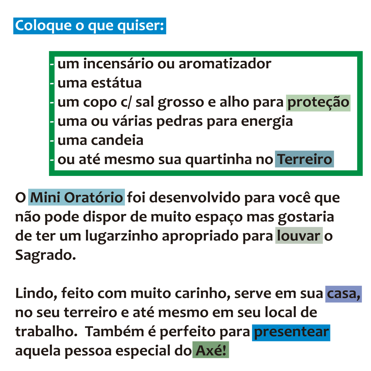 Mini Altar / Oratório Oxum – Branco e Ouro - Imagem 3