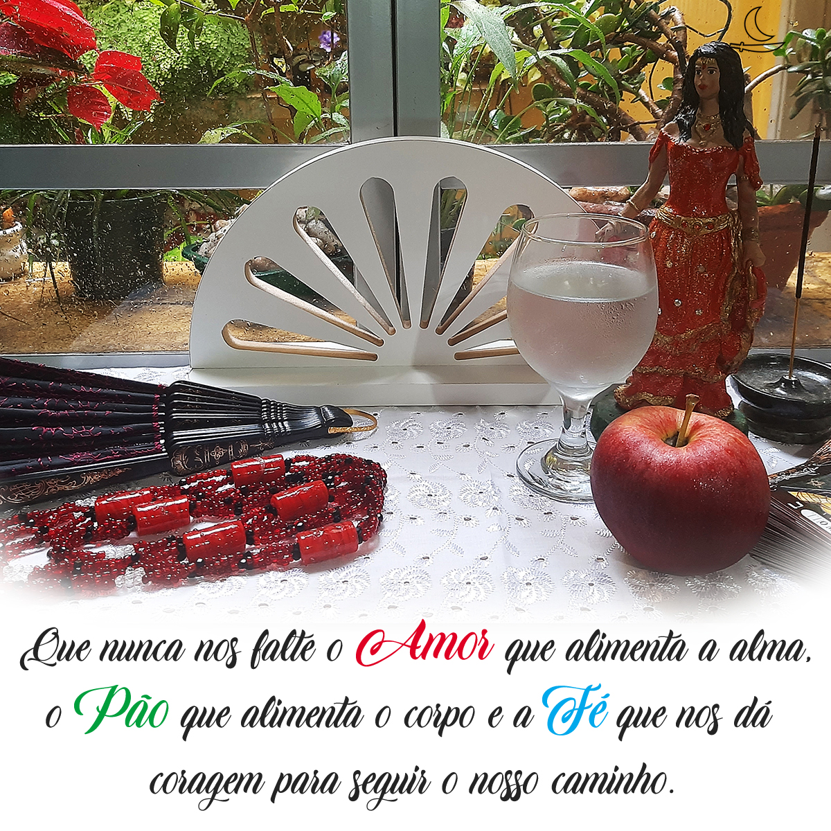 Meia Roda Cigana de Mesa - Branca