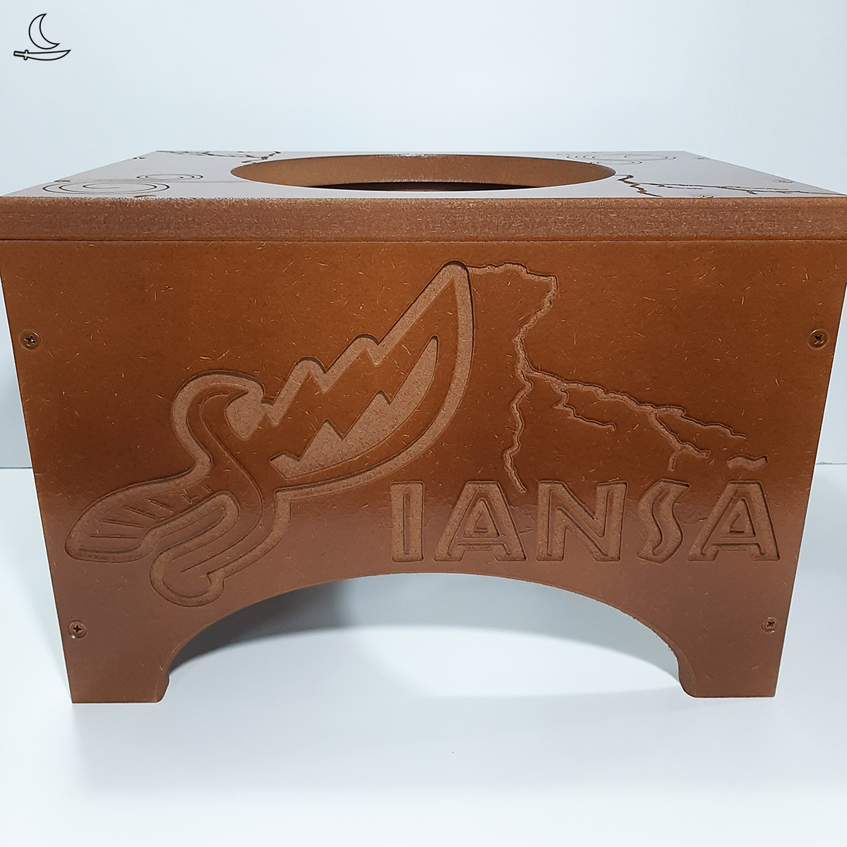 Banco Suporte para Atabaque Iansã - Imbúia - Imagem 2