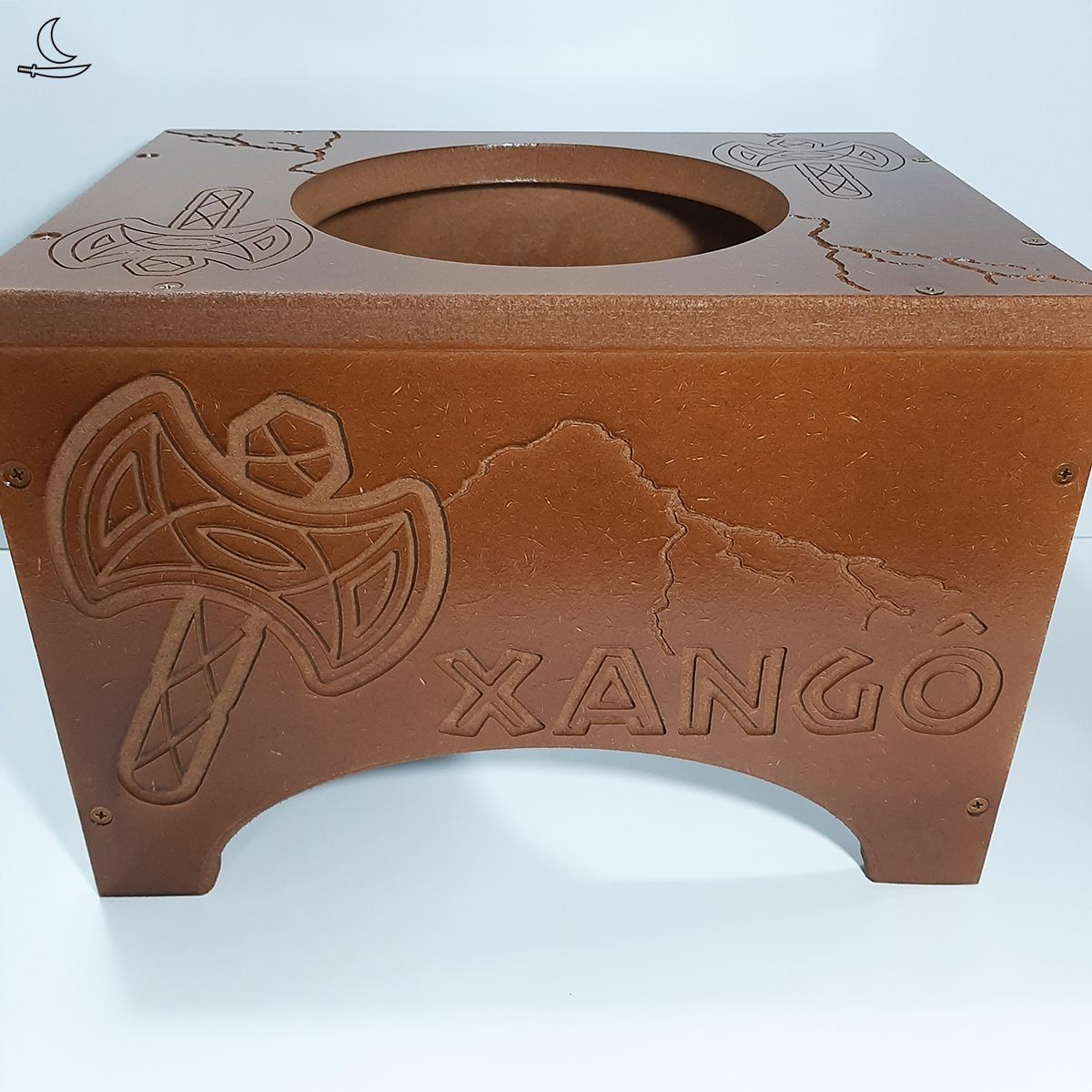 Banco Suporte para Atabaque Rei Xangô - Imagem 5