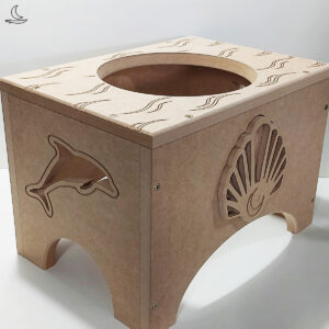 Banco Suporte para Atabaque Iemanjá - Concha - Cru