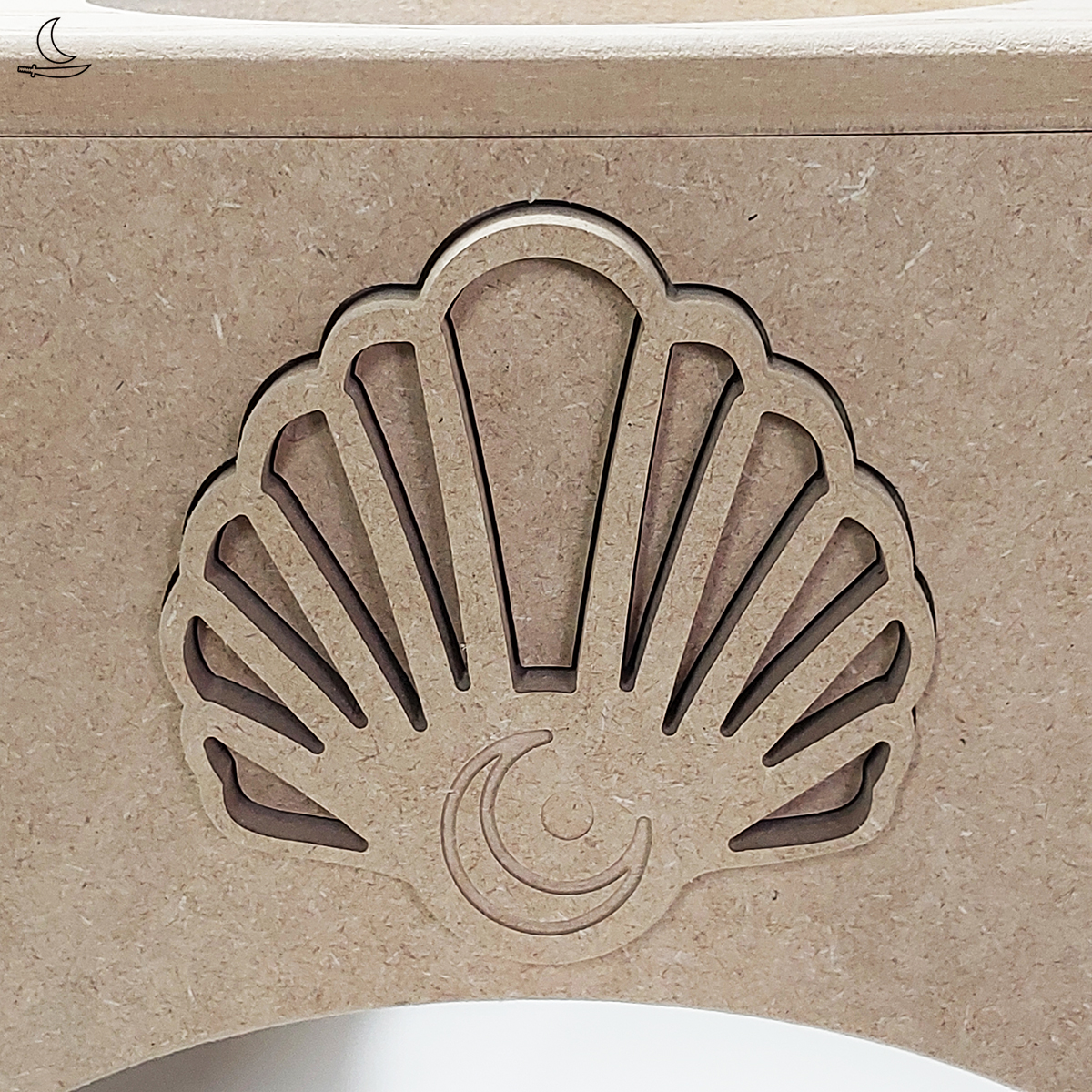 Banco Suporte para Atabaque Iemanjá - Concha - Cru - Imagem 4