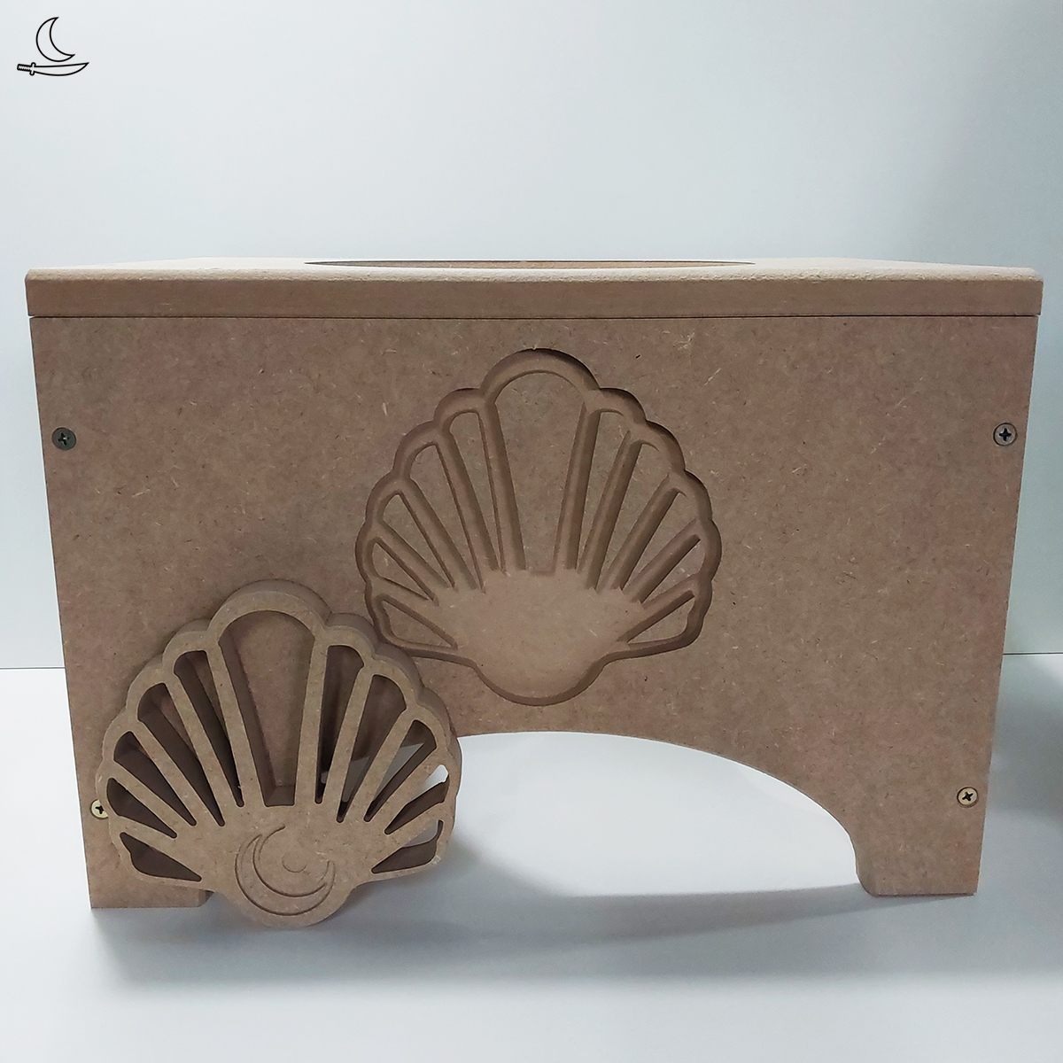 Banco Suporte para Atabaque Iemanjá - Concha - Cru - Imagem 5