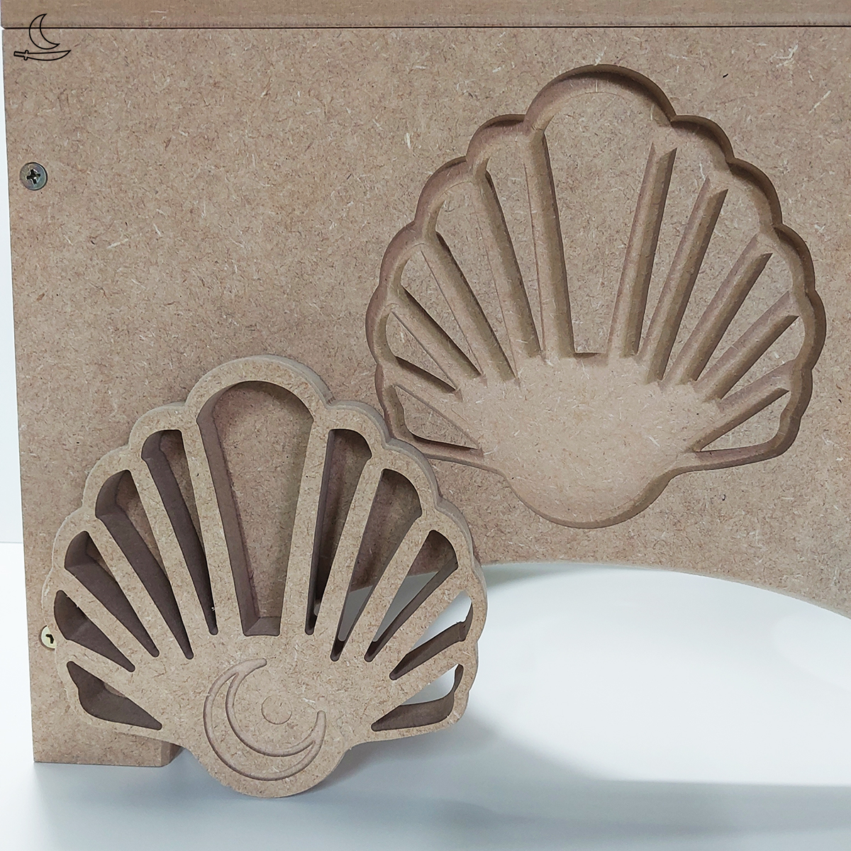 Banco Suporte para Atabaque Iemanjá - Concha - Cru - Imagem 6