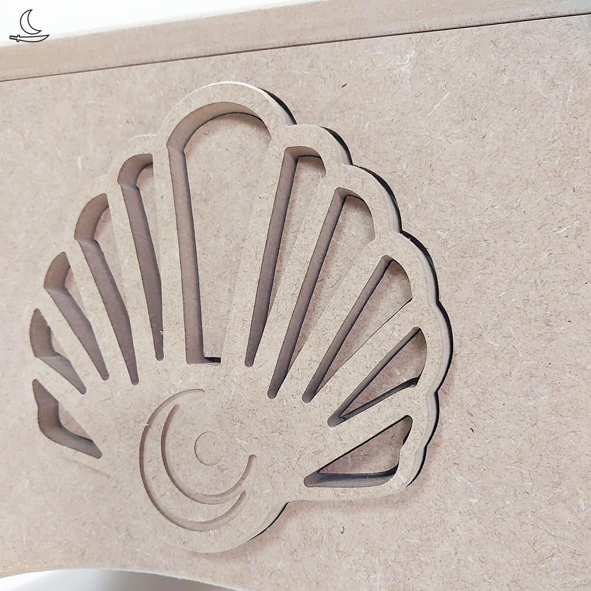 Banco Suporte para Atabaque Iemanjá - Concha - Cru - Imagem 7