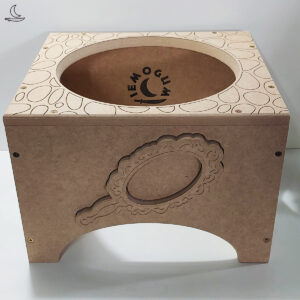 Banco Suporte para Atabaque Oxum - Abebê - Cru