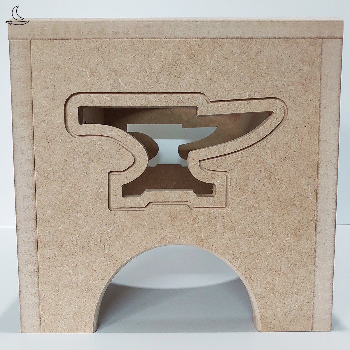 Banco Suporte para Atabaque Ogum - Trilho - MDF cru - Imagem 5