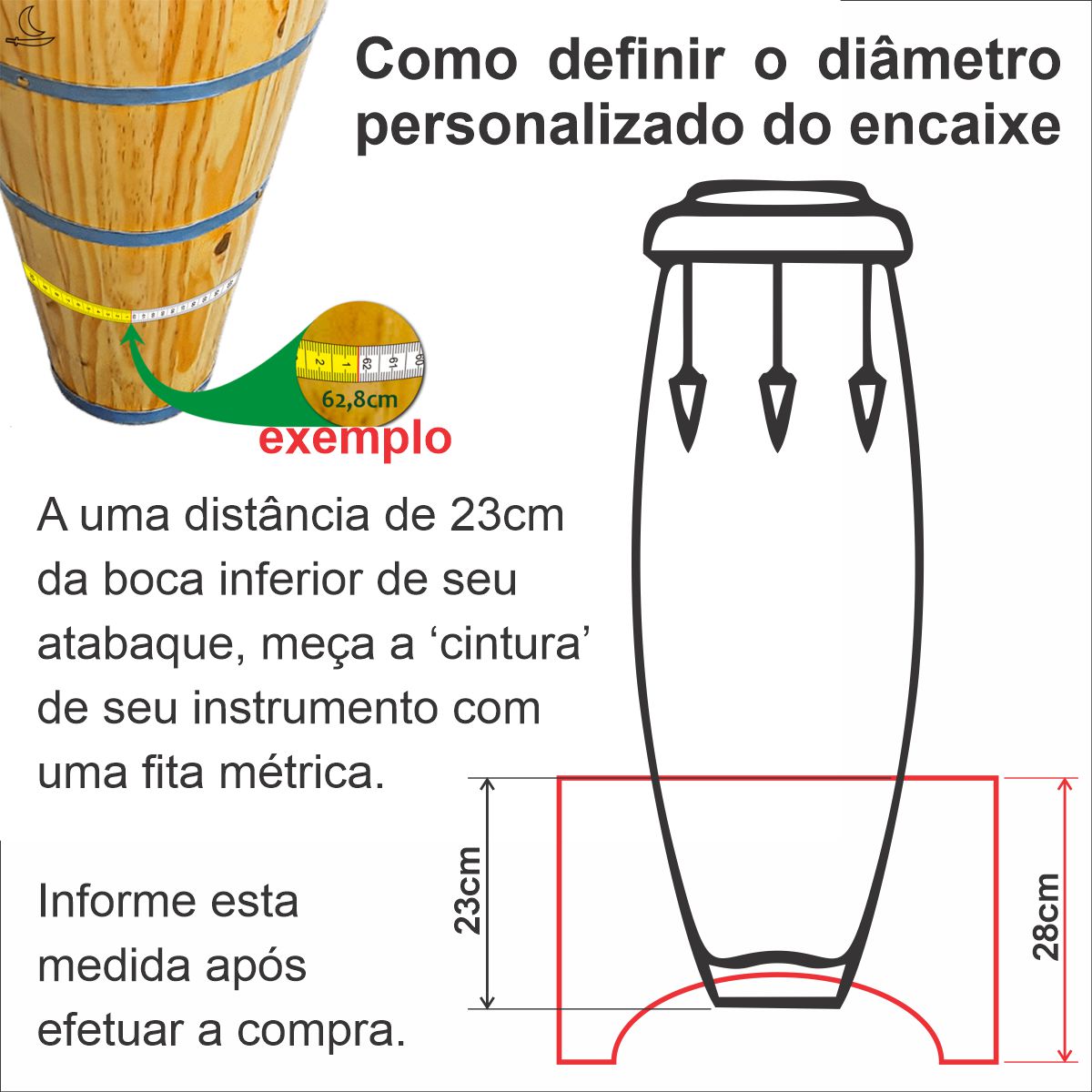 Banco Suporte para Atabaque Ogum - Trilho - MDF cru - Imagem 9