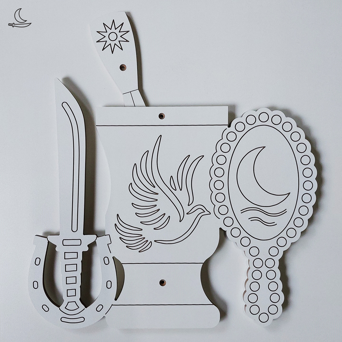 Ogum, Oxaguiã e Iemanjá - Decoração de Altar