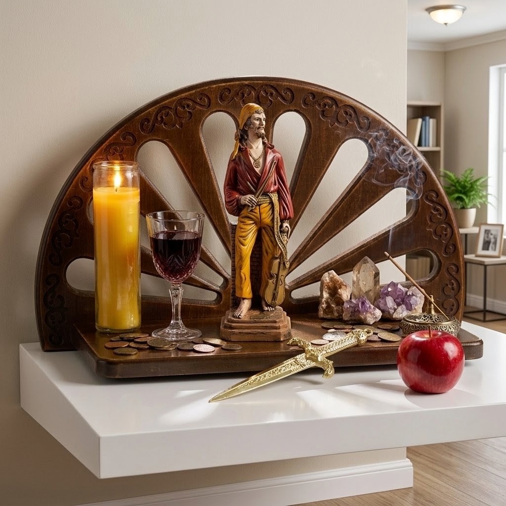 Altar Cigano Decorativo para Mesa - Pátina Artesanal - Imagem 9