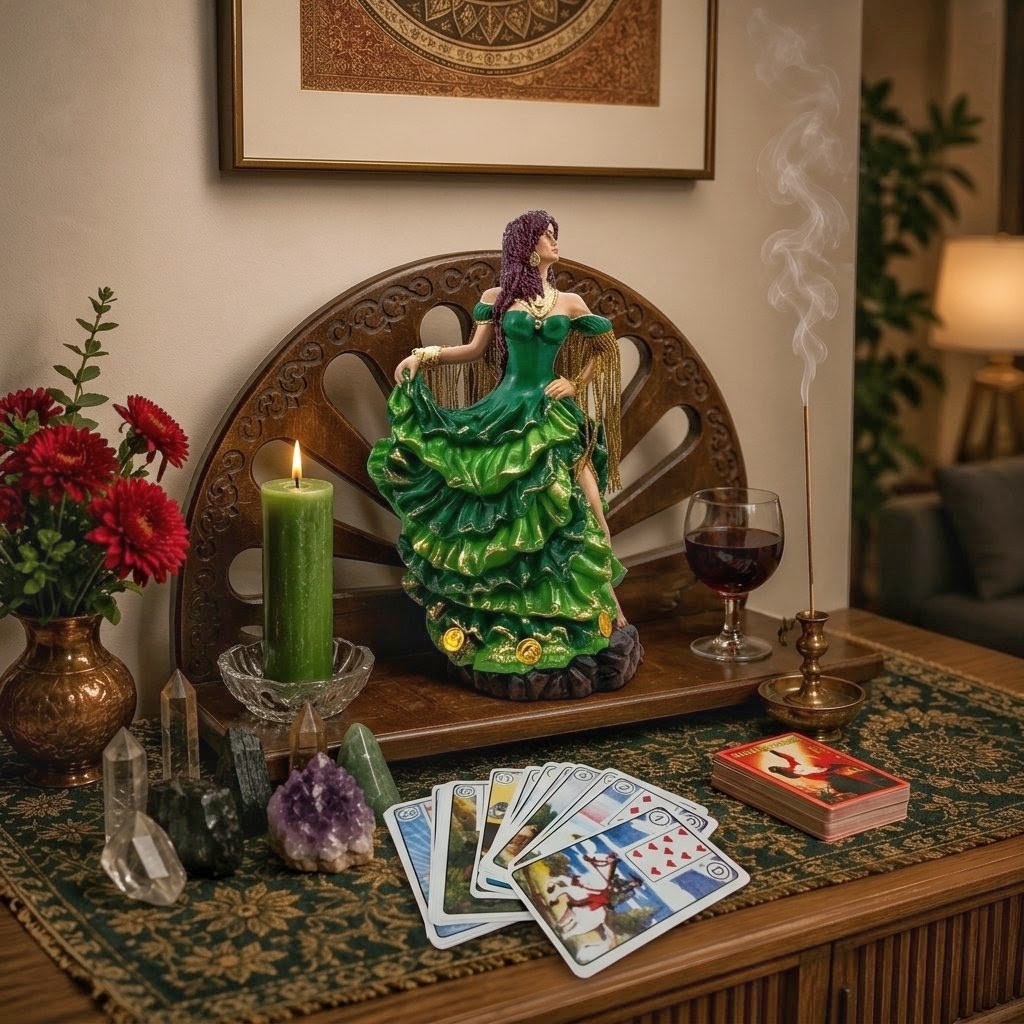 Altar Cigano Decorativo para Mesa - Pátina Artesanal