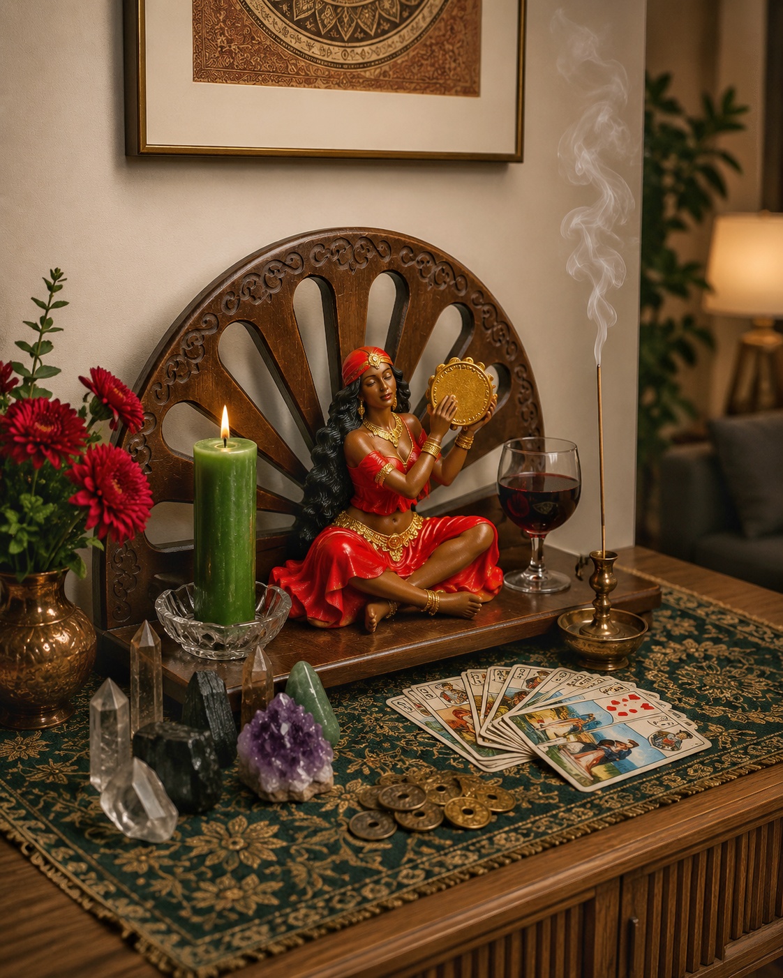 Altar Cigano Decorativo para Mesa - Pátina Artesanal - Imagem 3